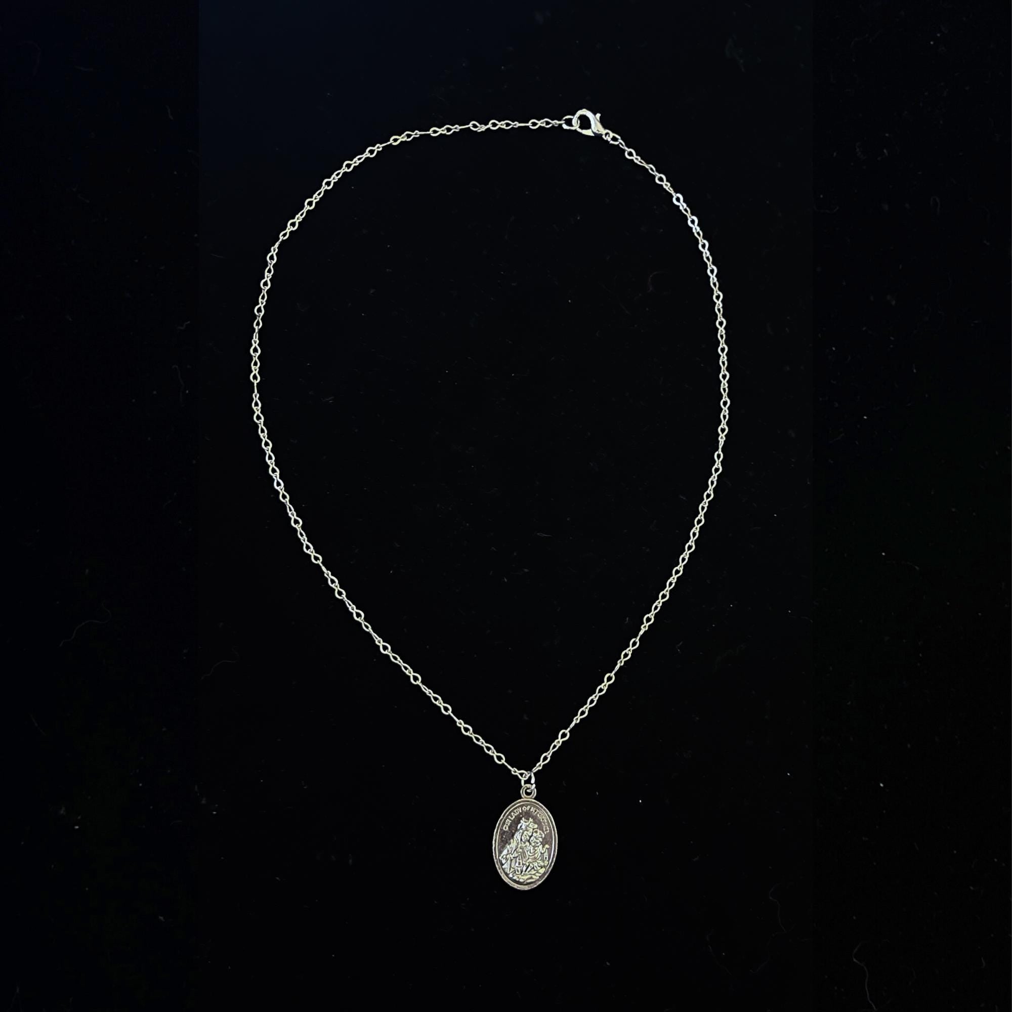 Vintage Inspired Our Lady of Mt. Carmel Pendant Necklace – Catholic Devotional Jewelry