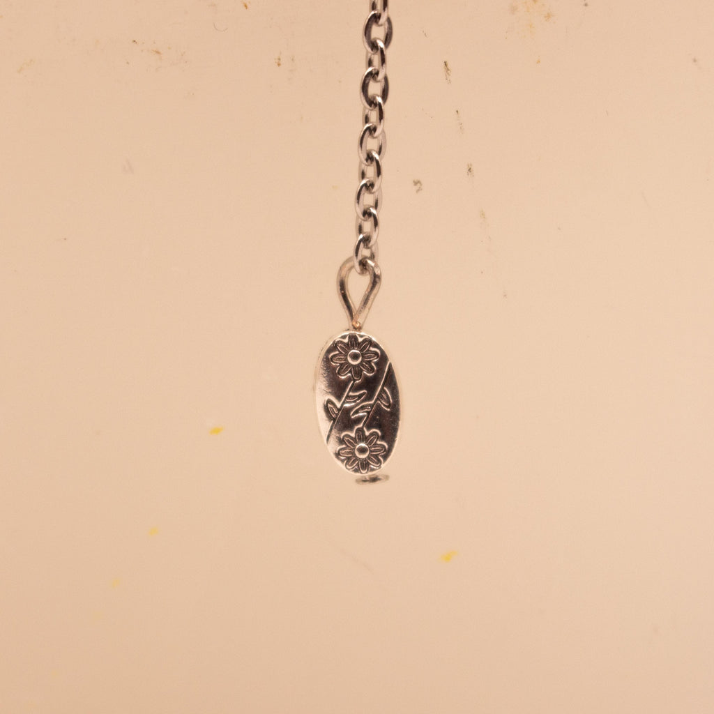 Vintage Inspired Sterling Silver Y-Style Drop Necklace ⋆ Floral Filigree Pendant with Sterling Silver Alloy Beads